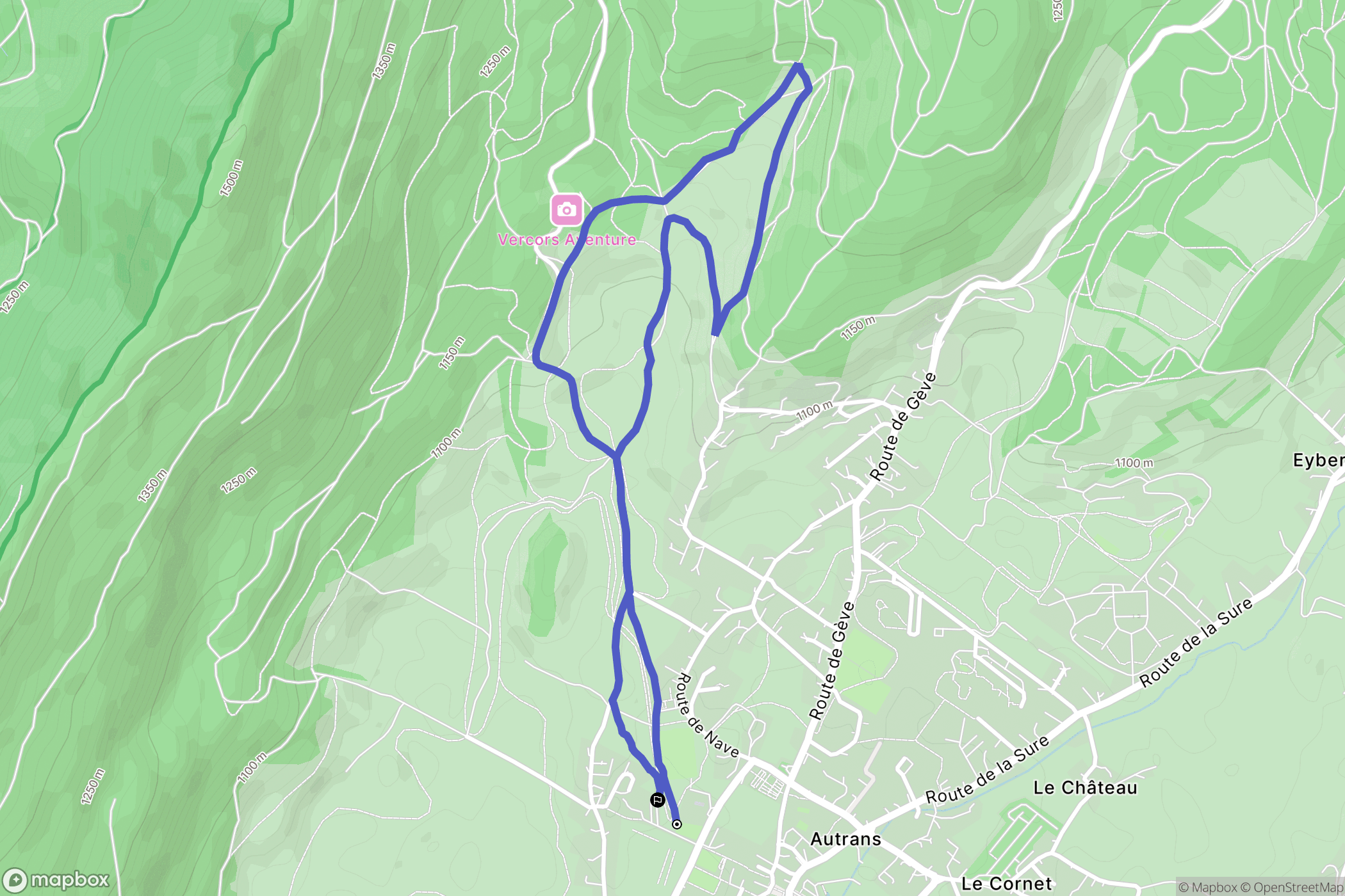 Autrans: routekaart voor buitenactiviteiten - France