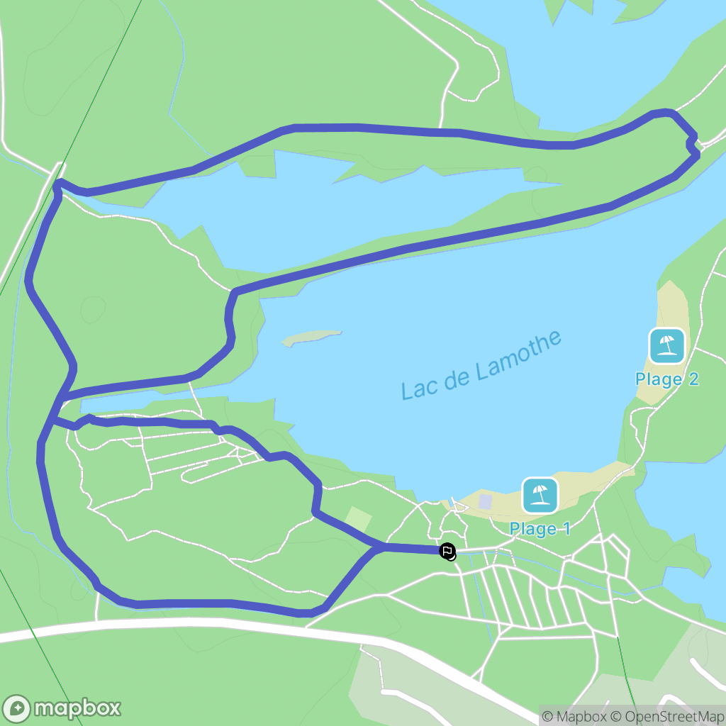 Hostens : carte du parcours de randonnée - France