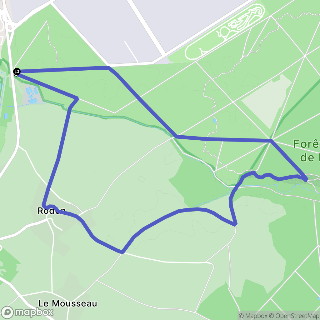 Élancourt : carte du parcours de randonnée - France