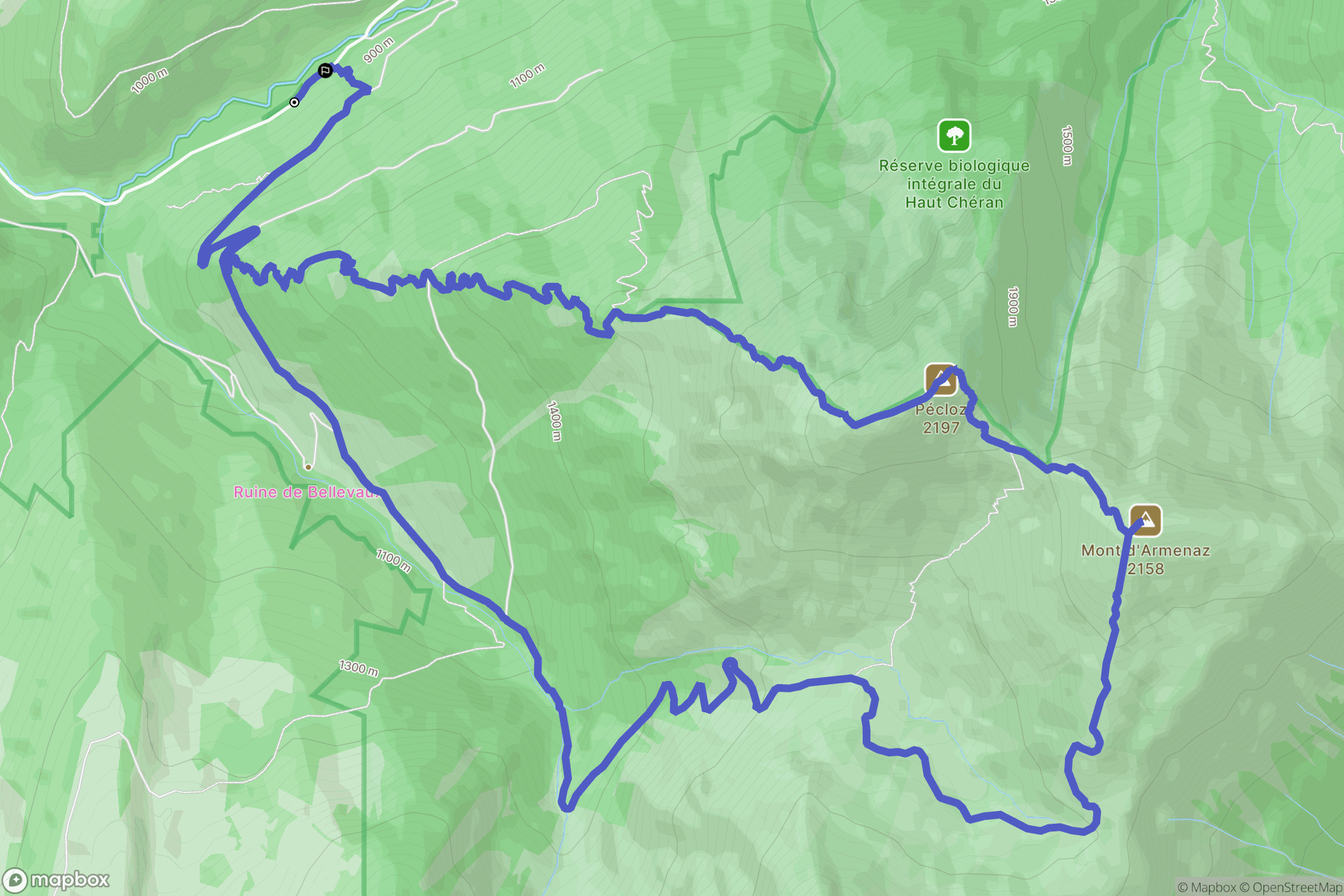 Carlet : carte du parcours de randonnée - France