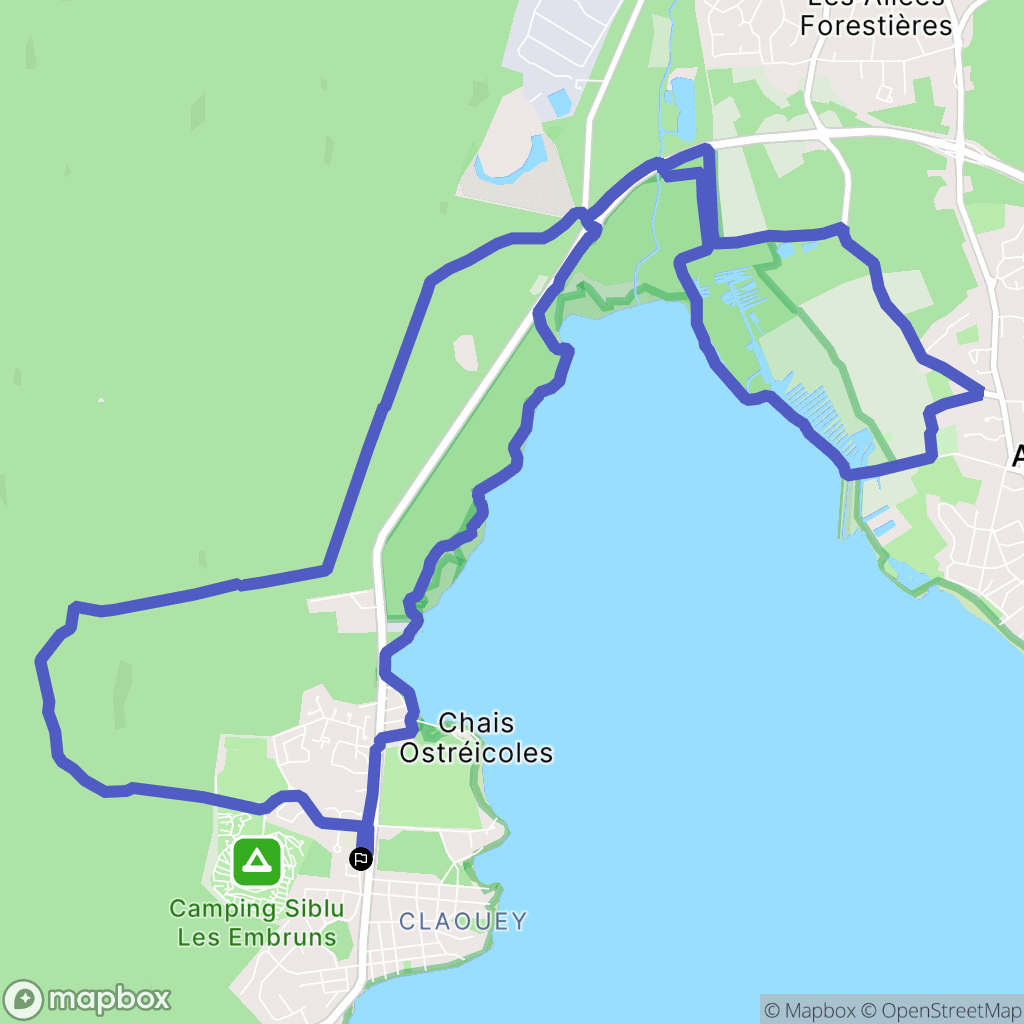 Lège-Cap-Ferret : carte du parcours de randonnée - France
