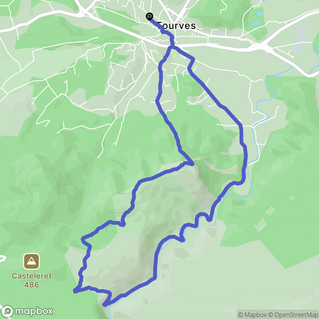 Tourves : carte du parcours de randonnée - France
