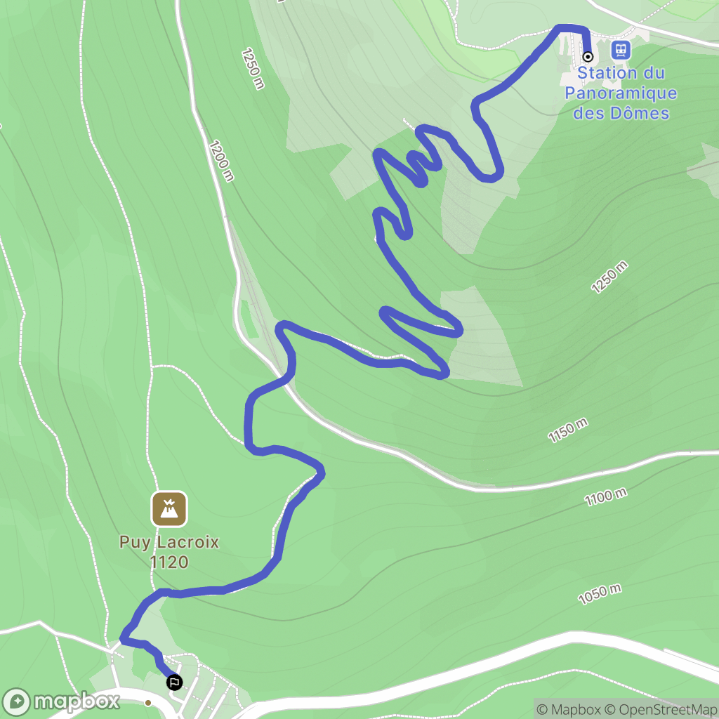Ceyssat : carte du parcours de randonnée - France