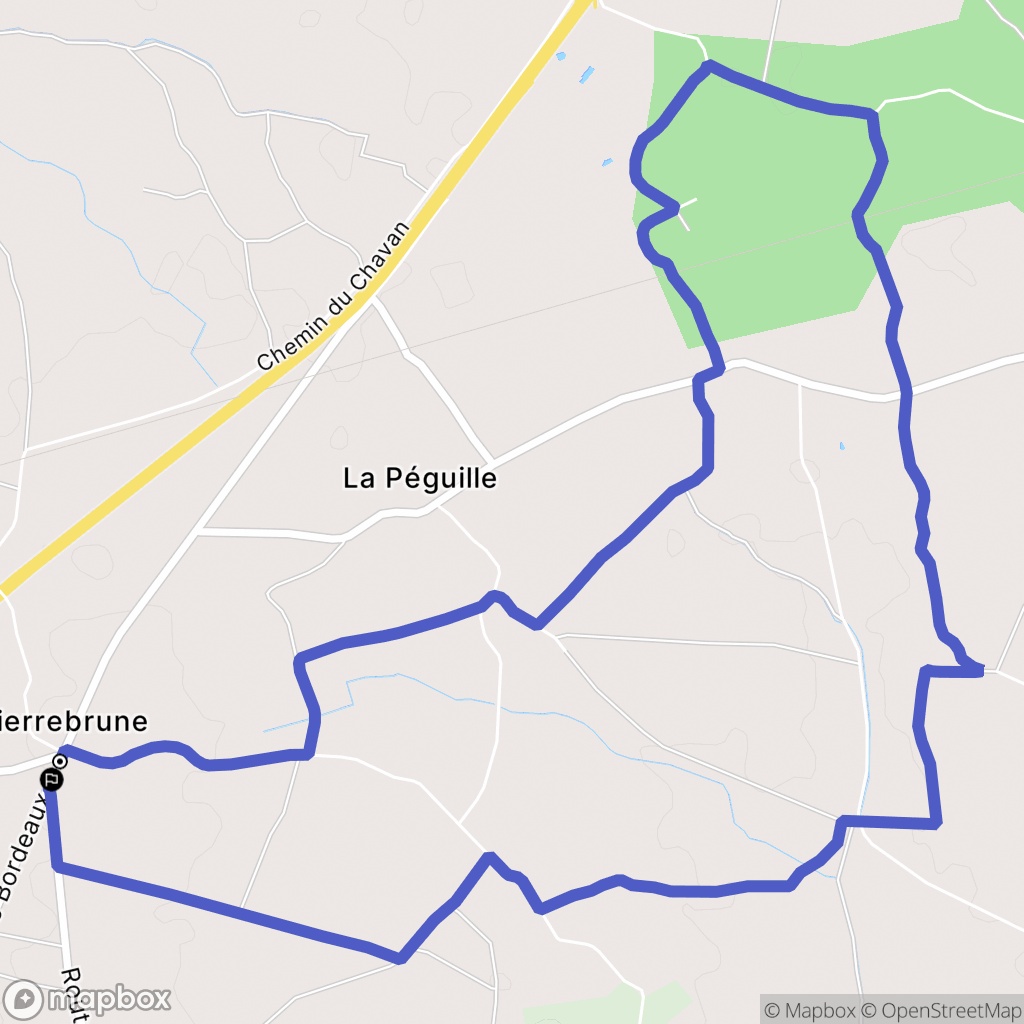 Laruscade : carte du parcours de randonnée - France