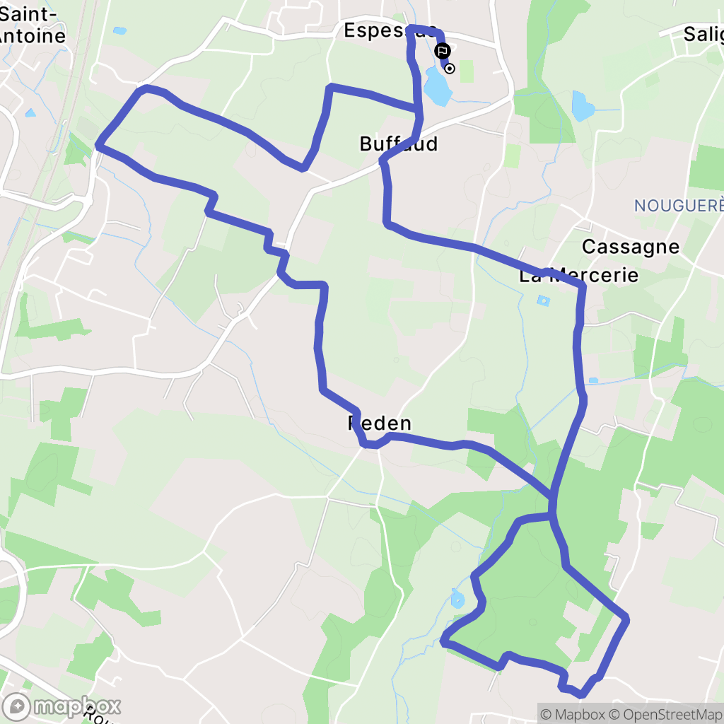 Val-de-Virvée : carte du parcours de randonnée - France