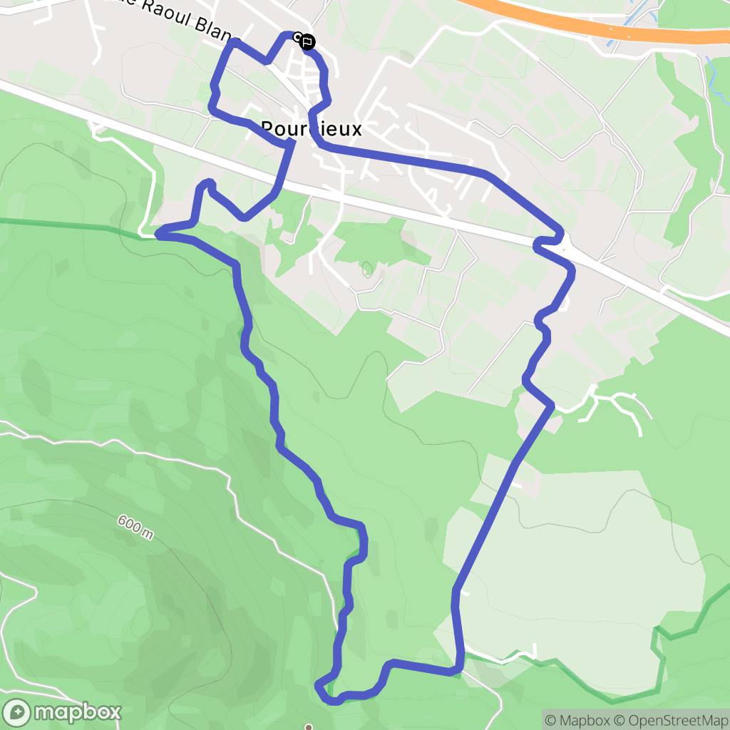 Saint-Maximin-la-Sainte-Baume : carte du parcours de randonnée - France
