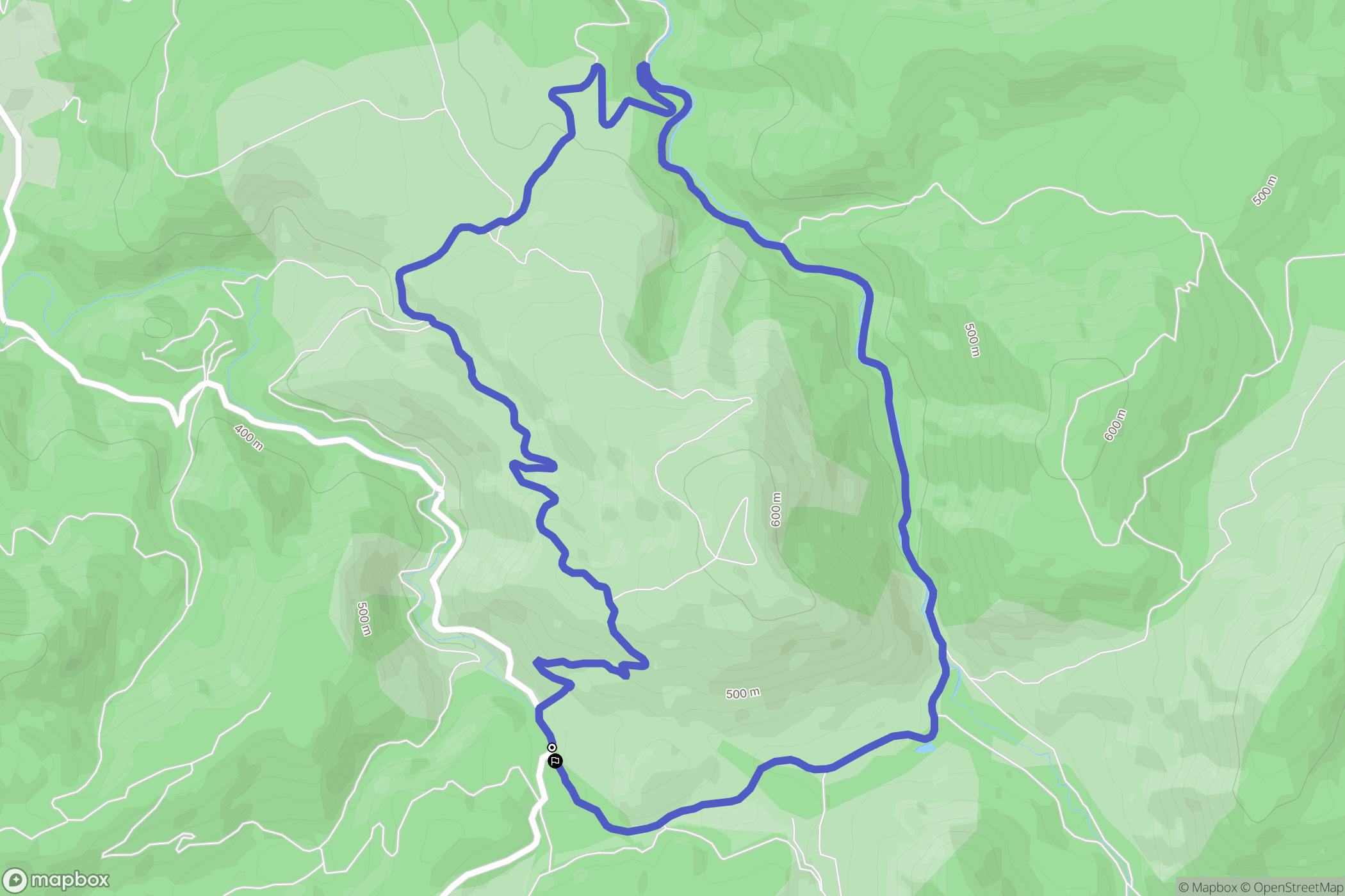 Saint-Zacharie : carte du parcours de randonnée - France