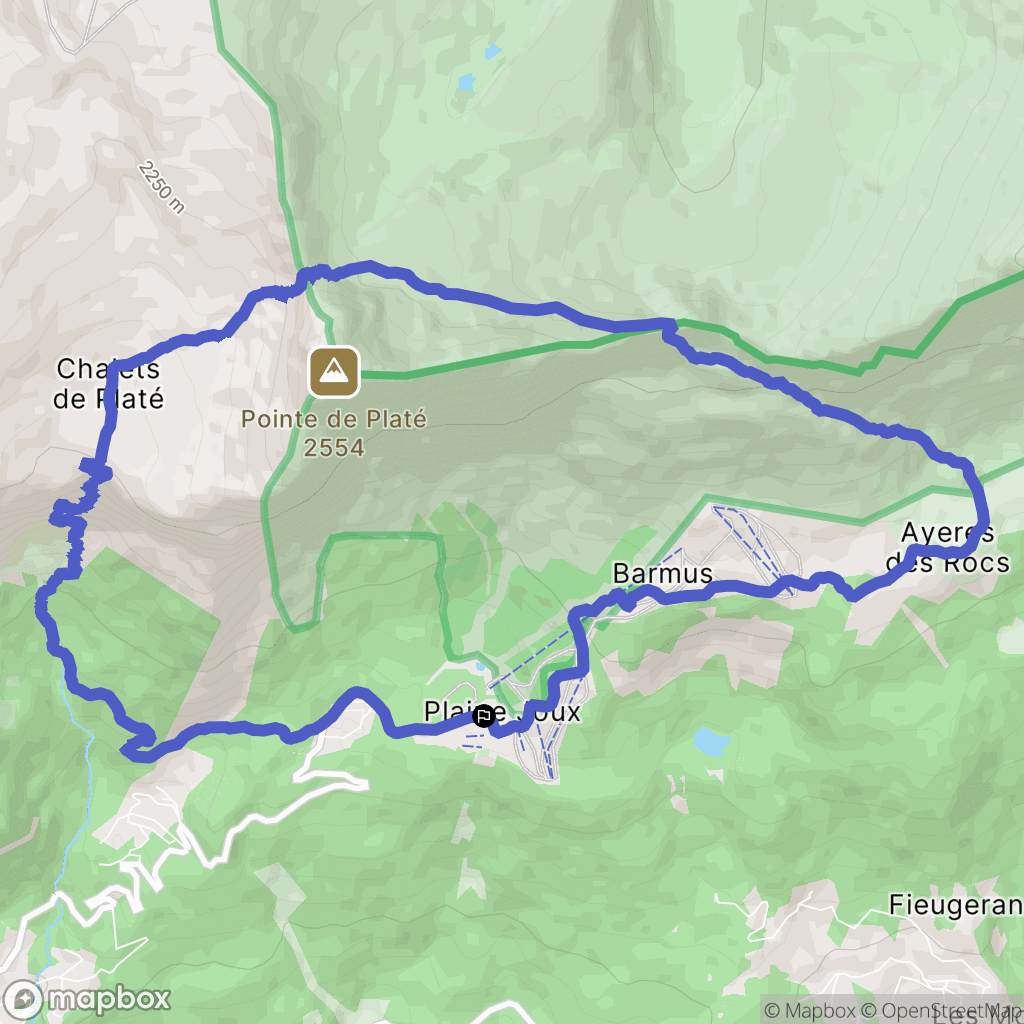 Passy : carte du parcours de randonnée - France