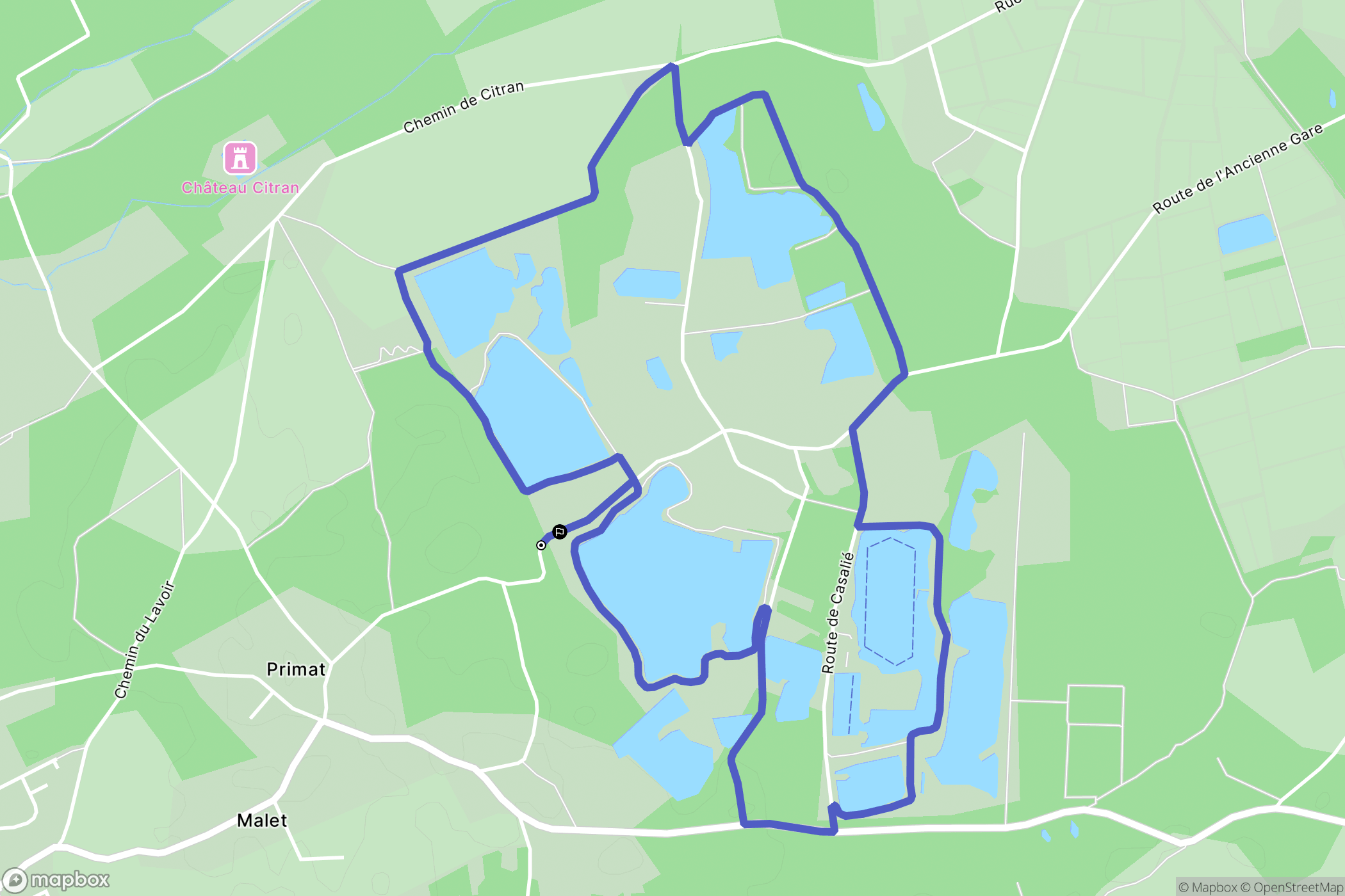 Avensan : carte du parcours de randonnée - France