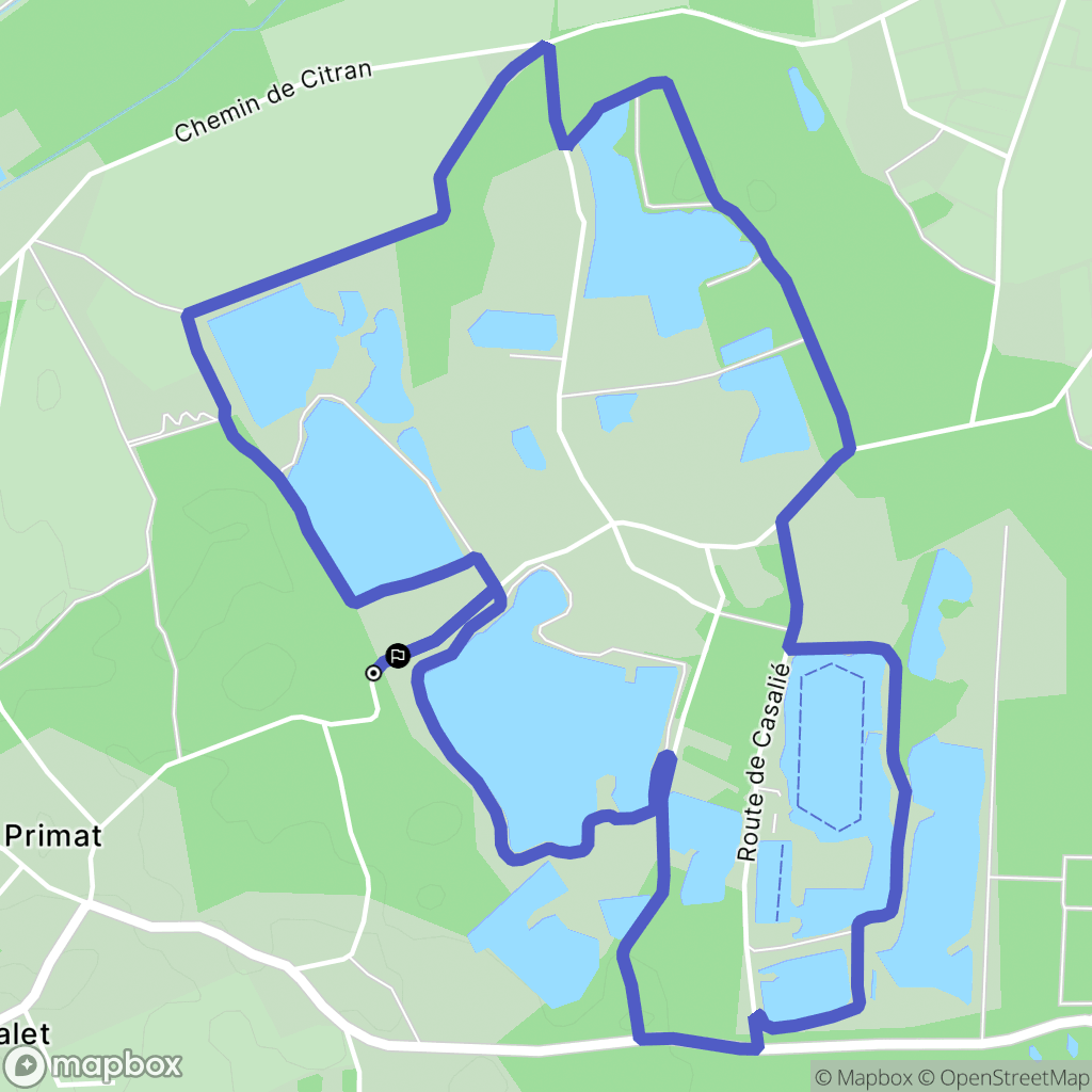 Avensan : carte du parcours de randonnée - France
