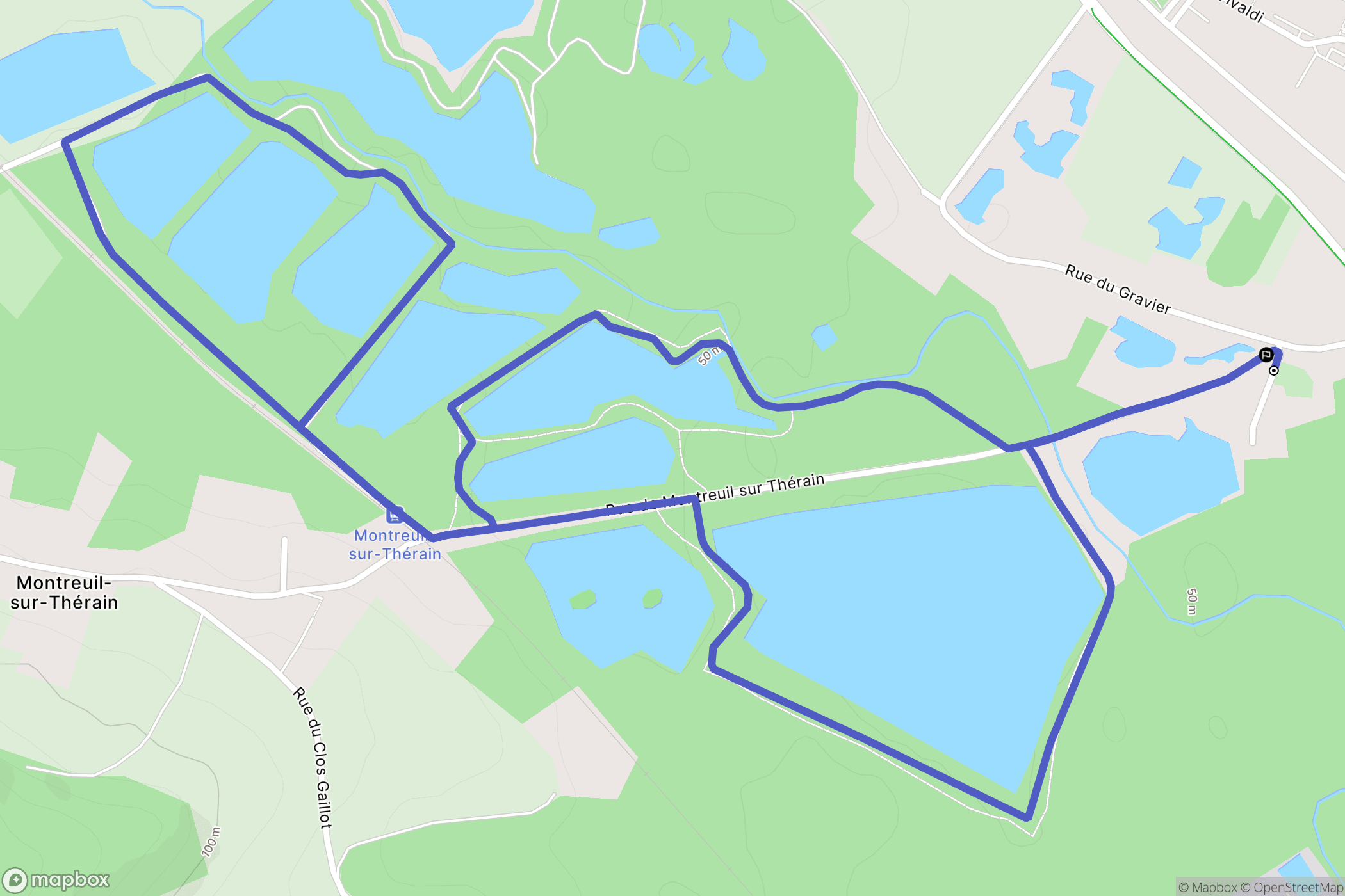 Bailleul-sur-Thérain : carte du parcours de randonnée - France