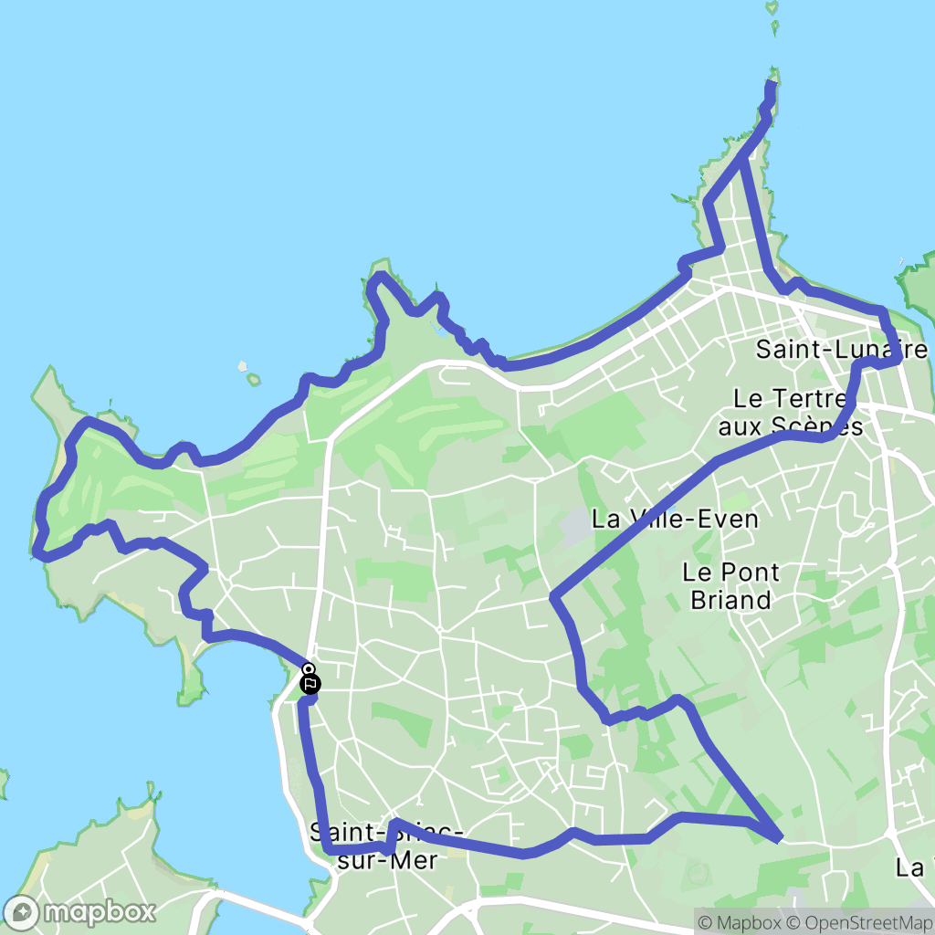 Saint-Briac : carte du parcours de randonnée - France