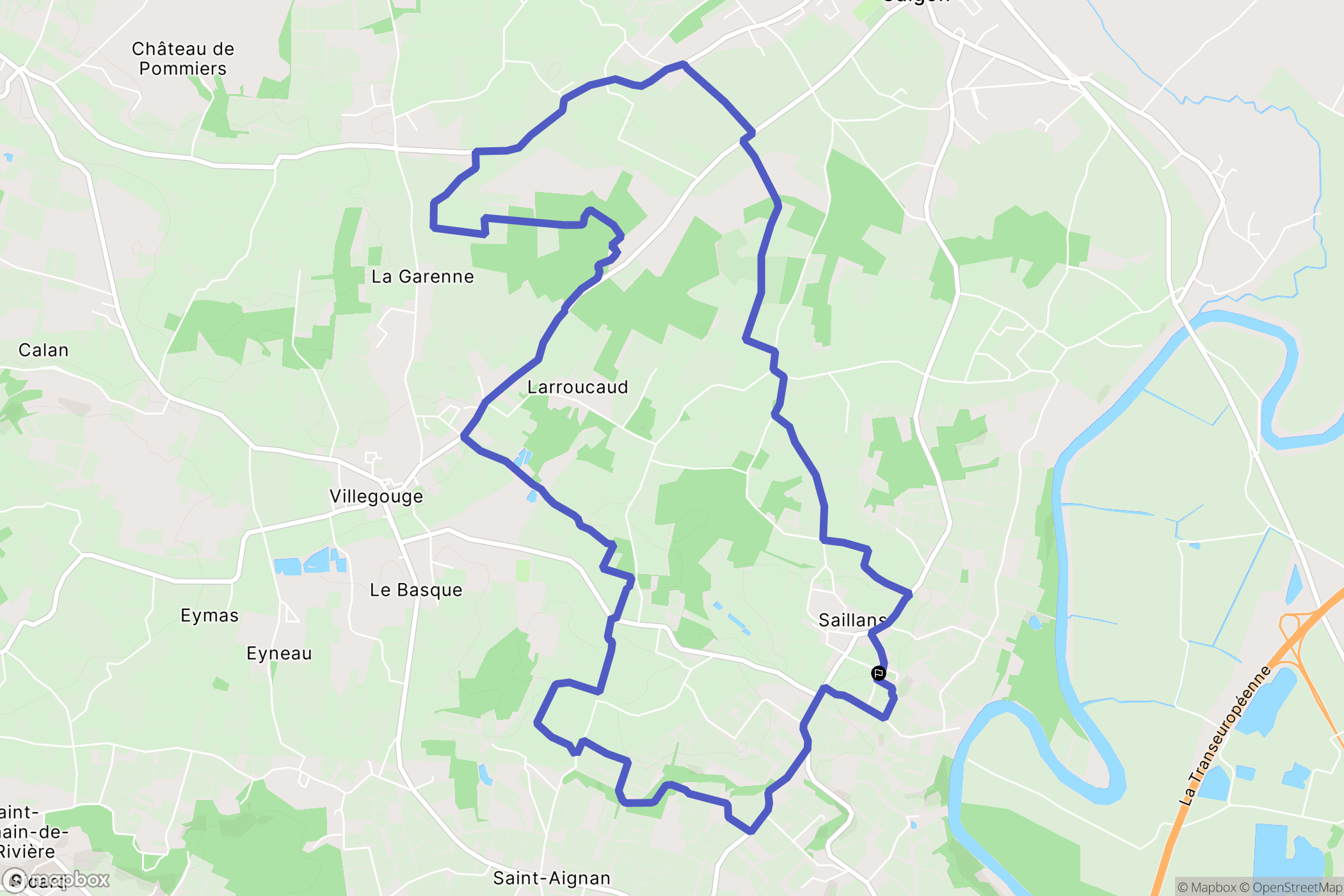 Saillans : carte du parcours de randonnée - France