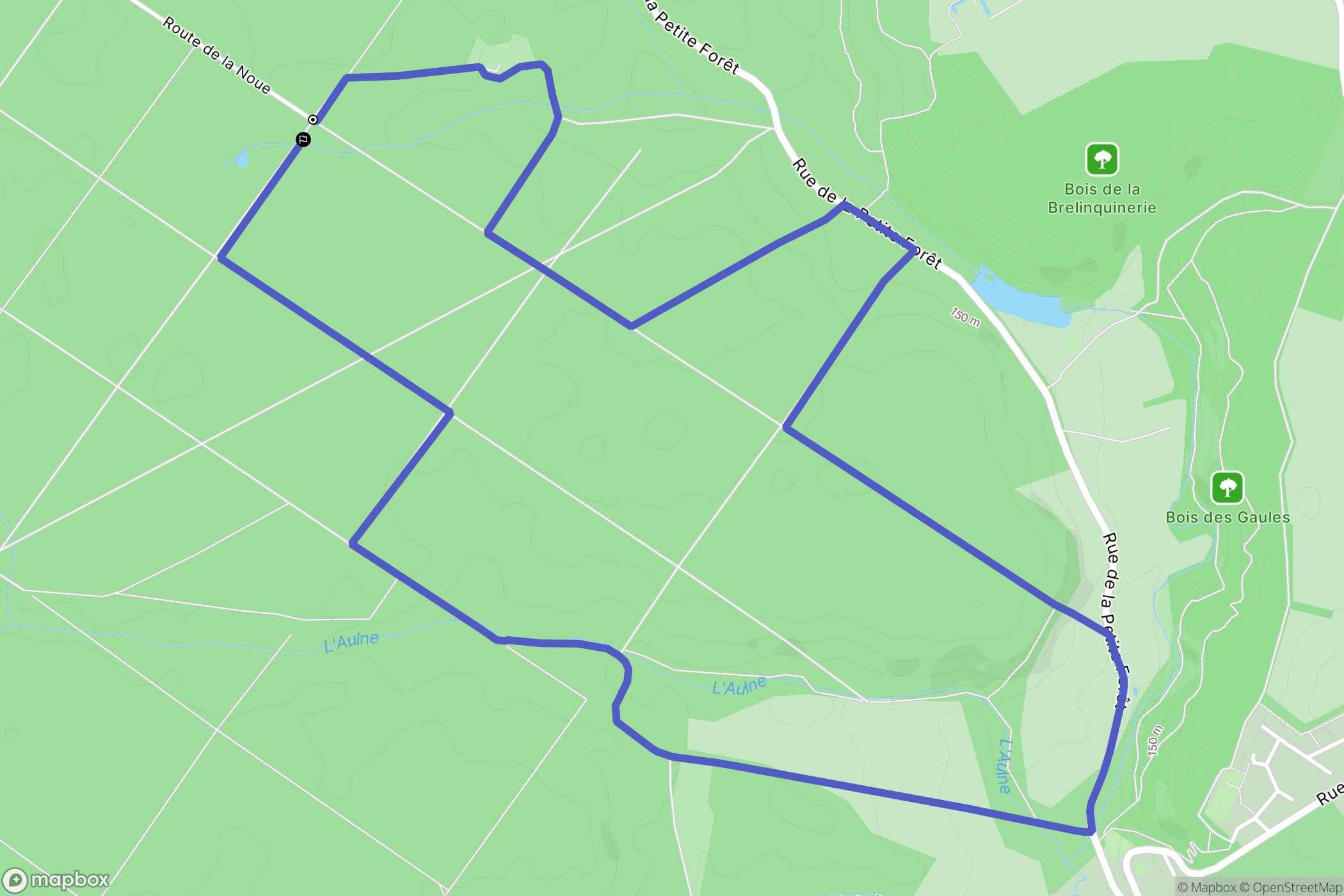 La Celle-les-Bordes : carte du parcours de randonnée - France