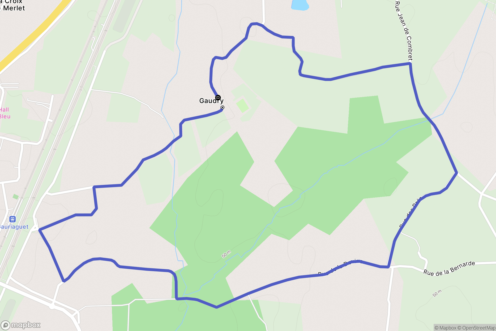 Marsas : carte du parcours de randonnée - France