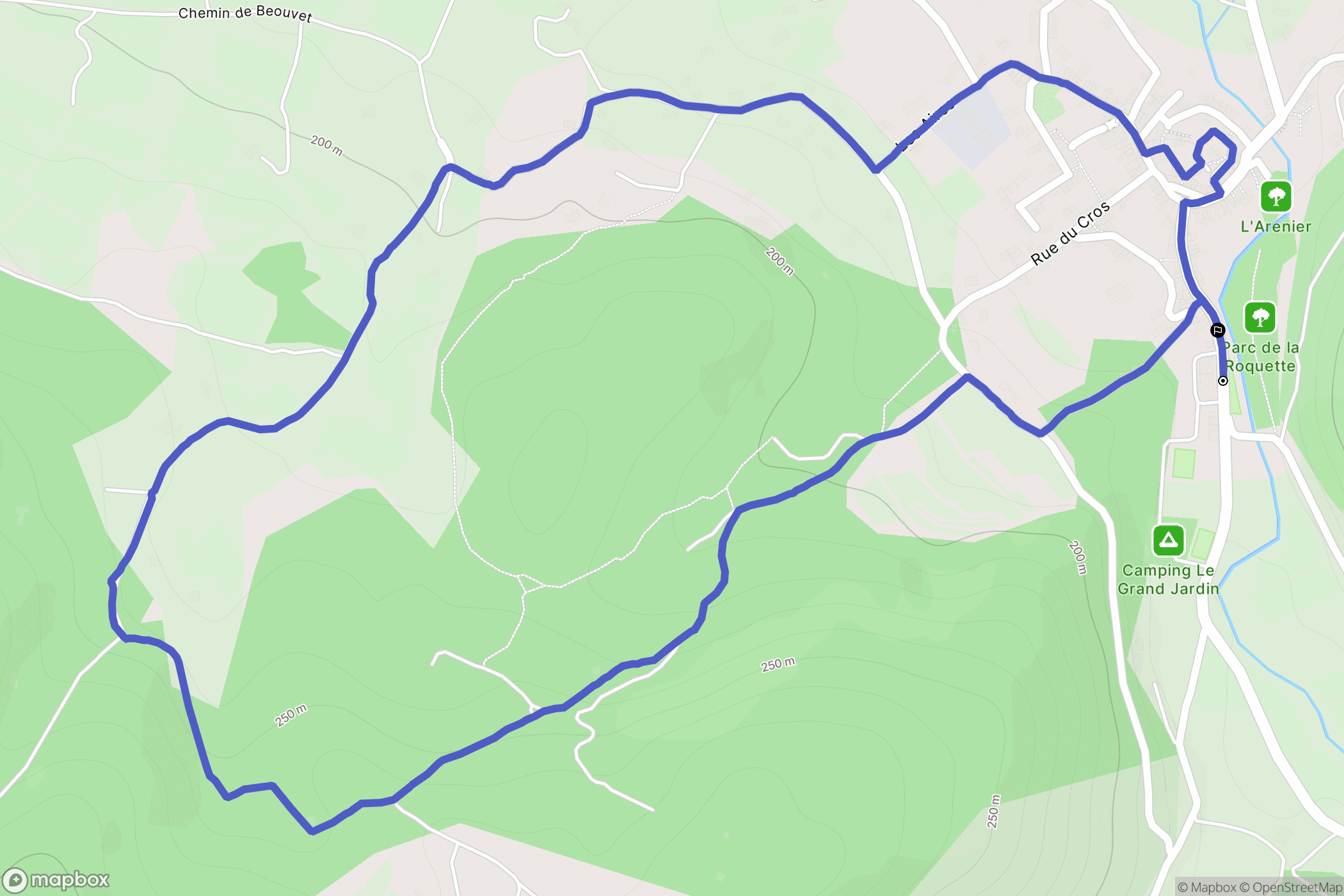 Brignoles : carte du parcours de randonnée - France