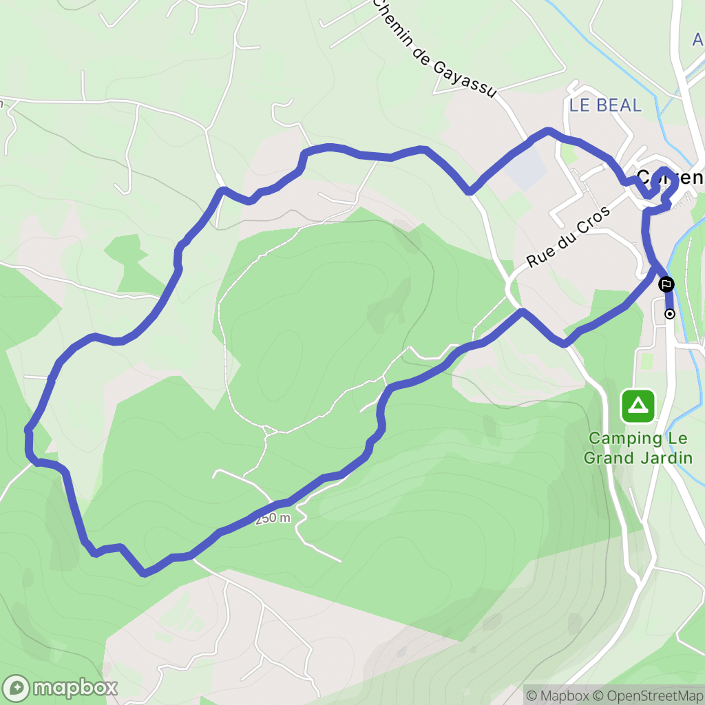 Brignoles : carte du parcours de randonnée - France
