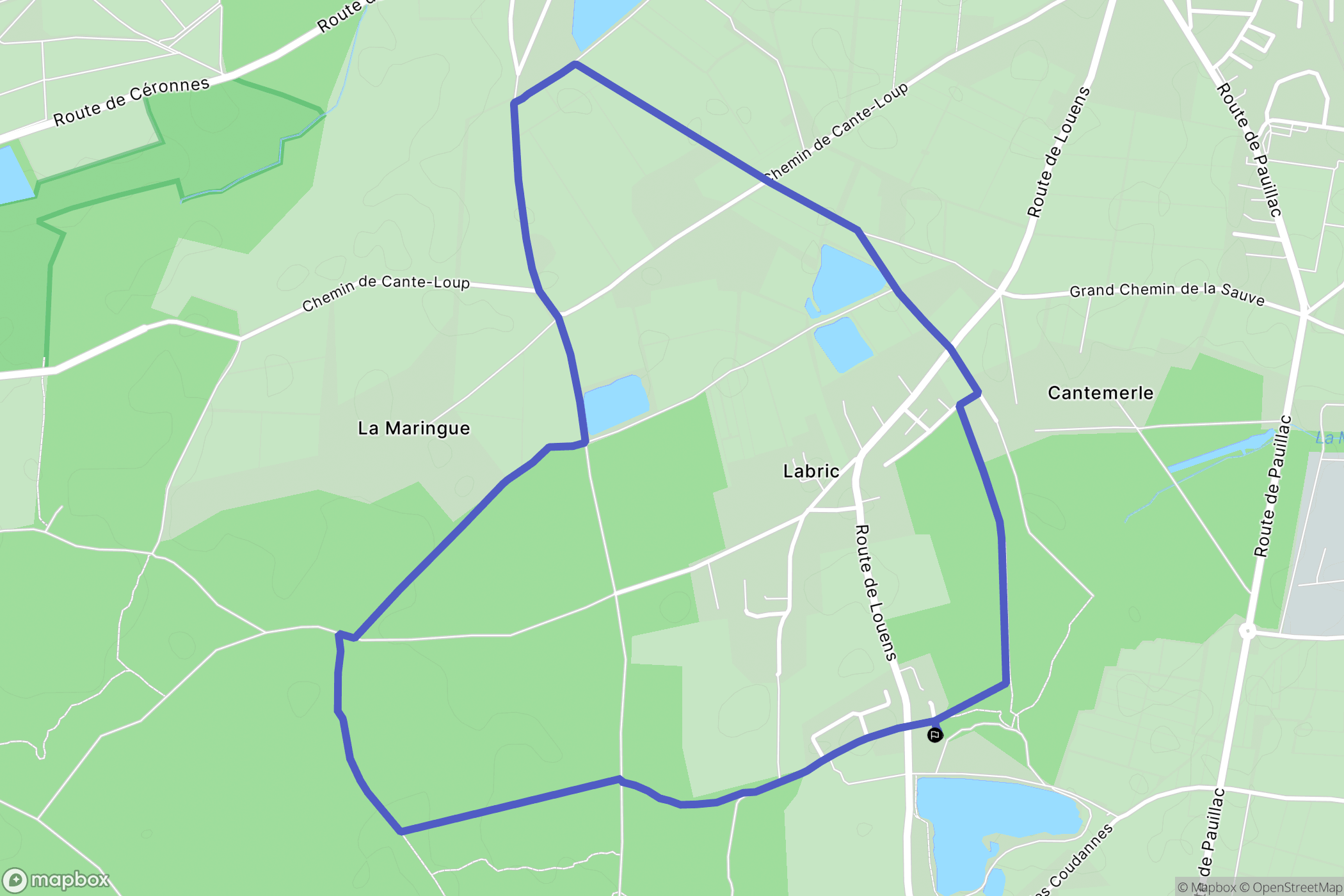 Ludon-Médoc : carte du parcours de randonnée - France