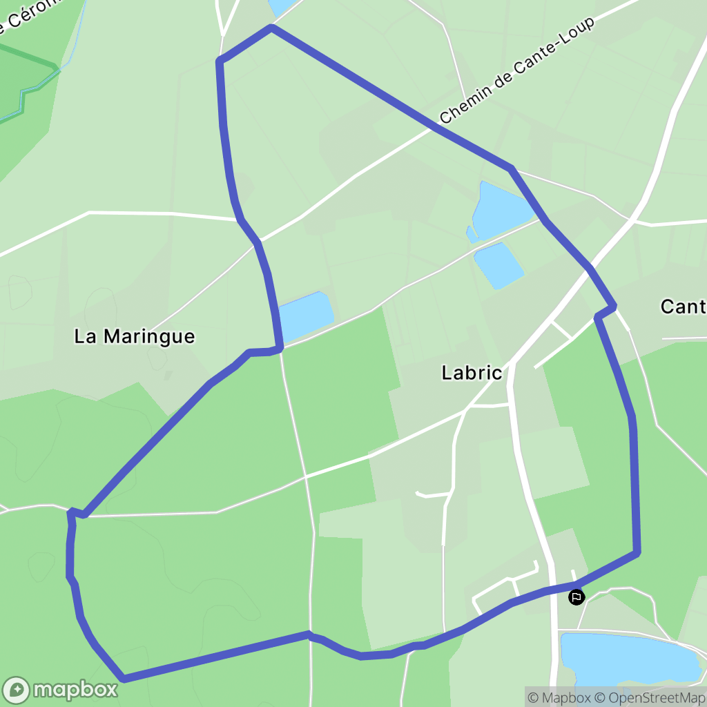 Ludon-Médoc : carte du parcours de randonnée - France