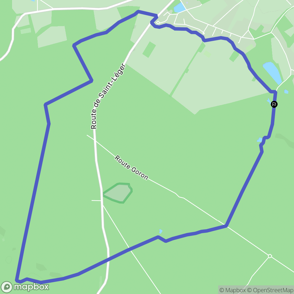 Saint-Léger-en-Yvelines : carte du parcours de randonnée - France