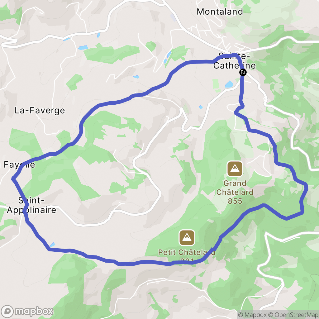 Sainte-Catherine : carte du parcours de randonnée - France