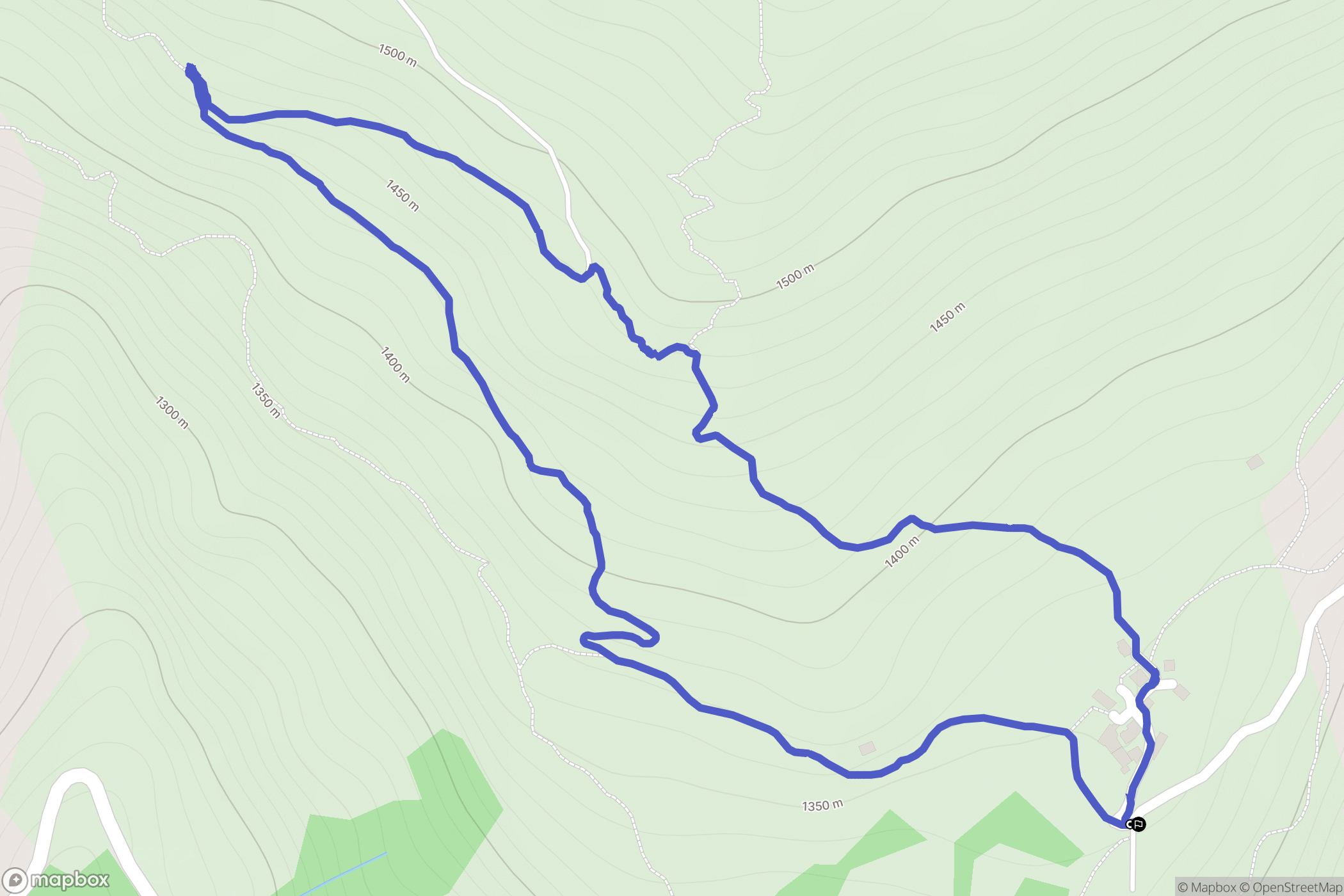 Le Freney-d'Oisans : carte du parcours de randonnée - France