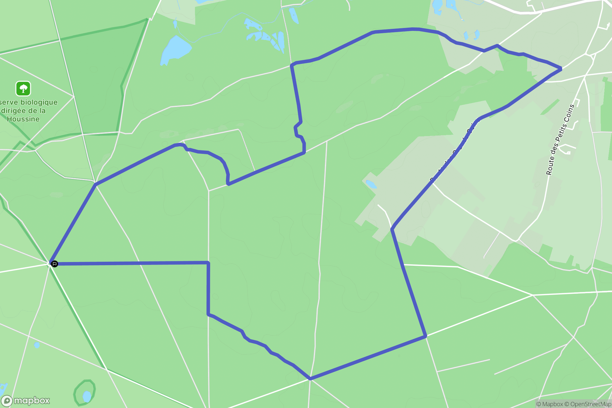 Saint-Léger-en-Yvelines : carte du parcours de randonnée - France