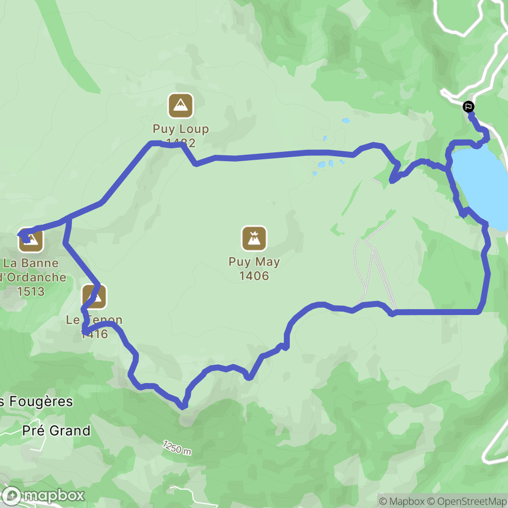 Perpezat : carte du parcours de randonnée - France