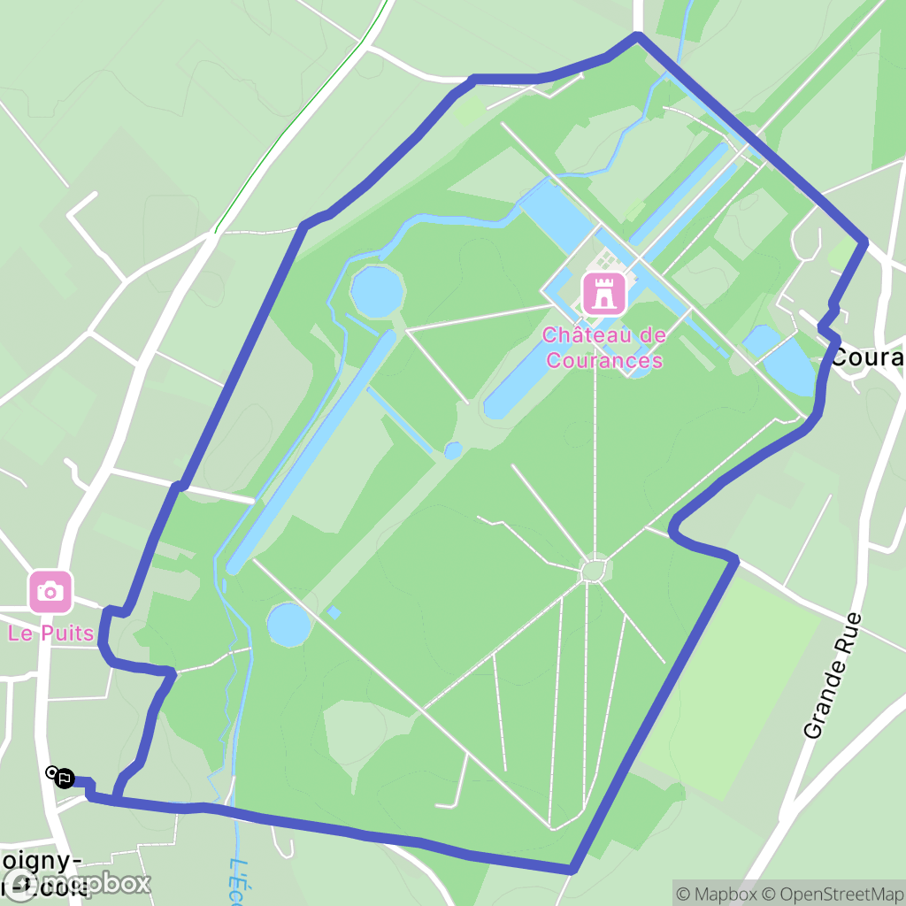 Moigny-sur-École : carte du parcours de randonnée - France