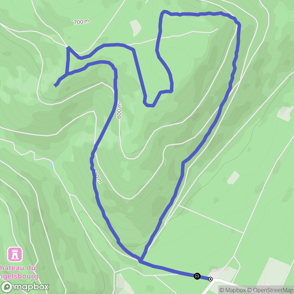 Oberhaslach : carte du parcours de randonnée - France