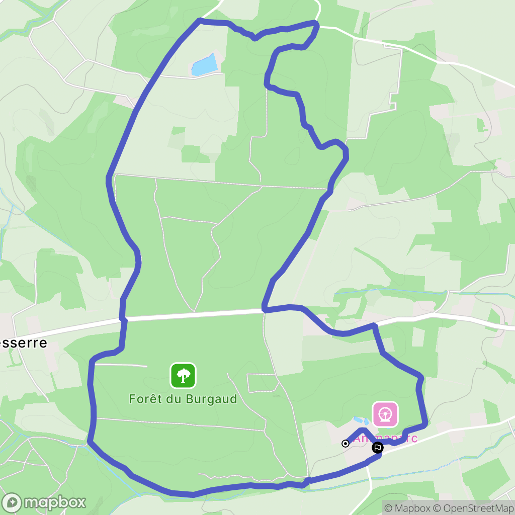 Le Burgaud : carte du parcours de randonnée - France