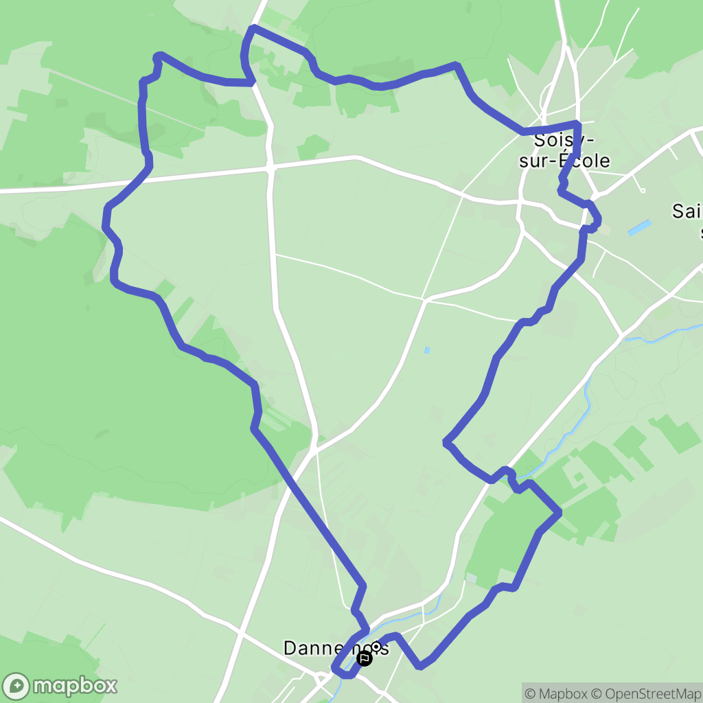 Dannemois : carte du parcours de randonnée - France