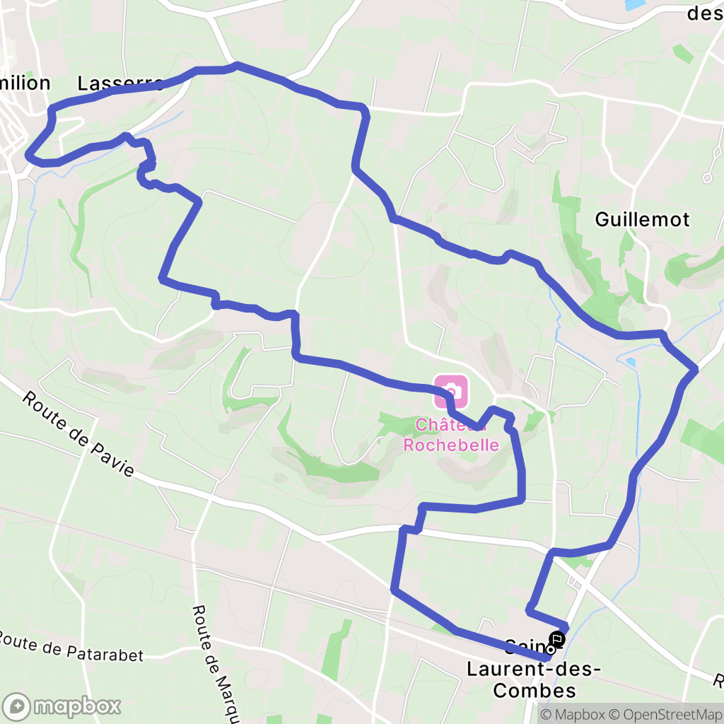 Saint-Laurent-des-Combes : carte du parcours de randonnée - France