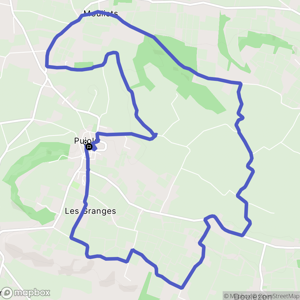 Pujols : carte du parcours de randonnée - France