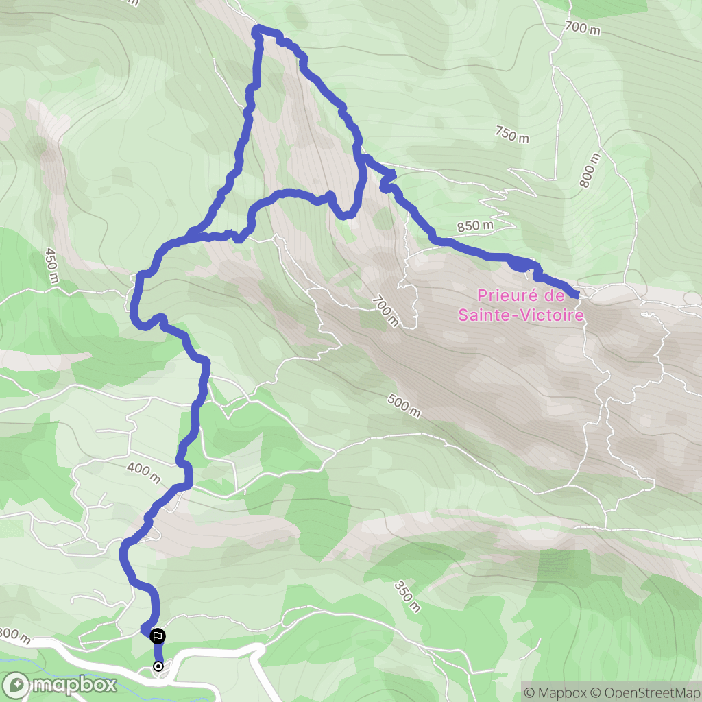 Aix en Provence, Le Bouquet : carte du parcours de randonnée - France