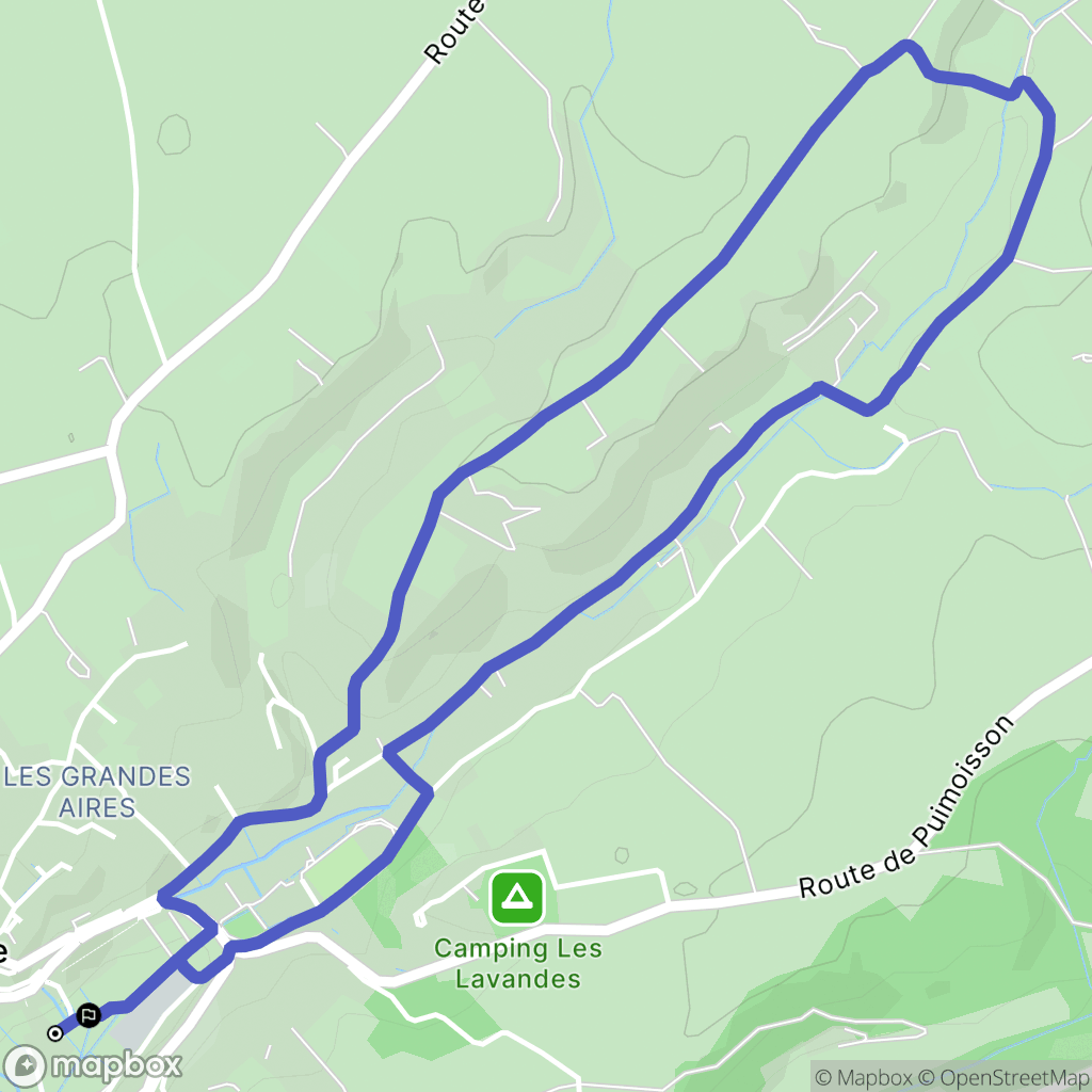 Valensole : carte du parcours de randonnée - France