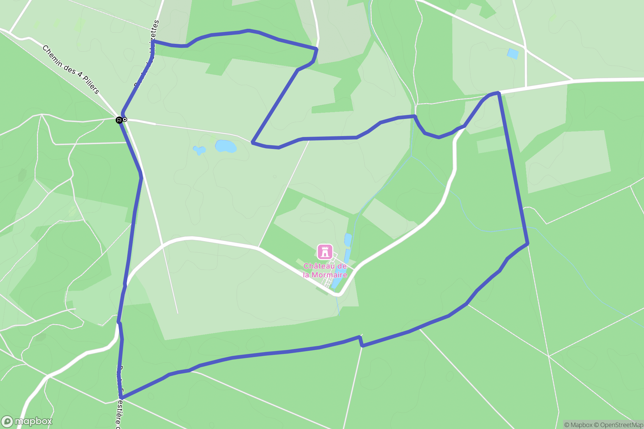 Les Haizettes : carte du parcours de randonnée - France