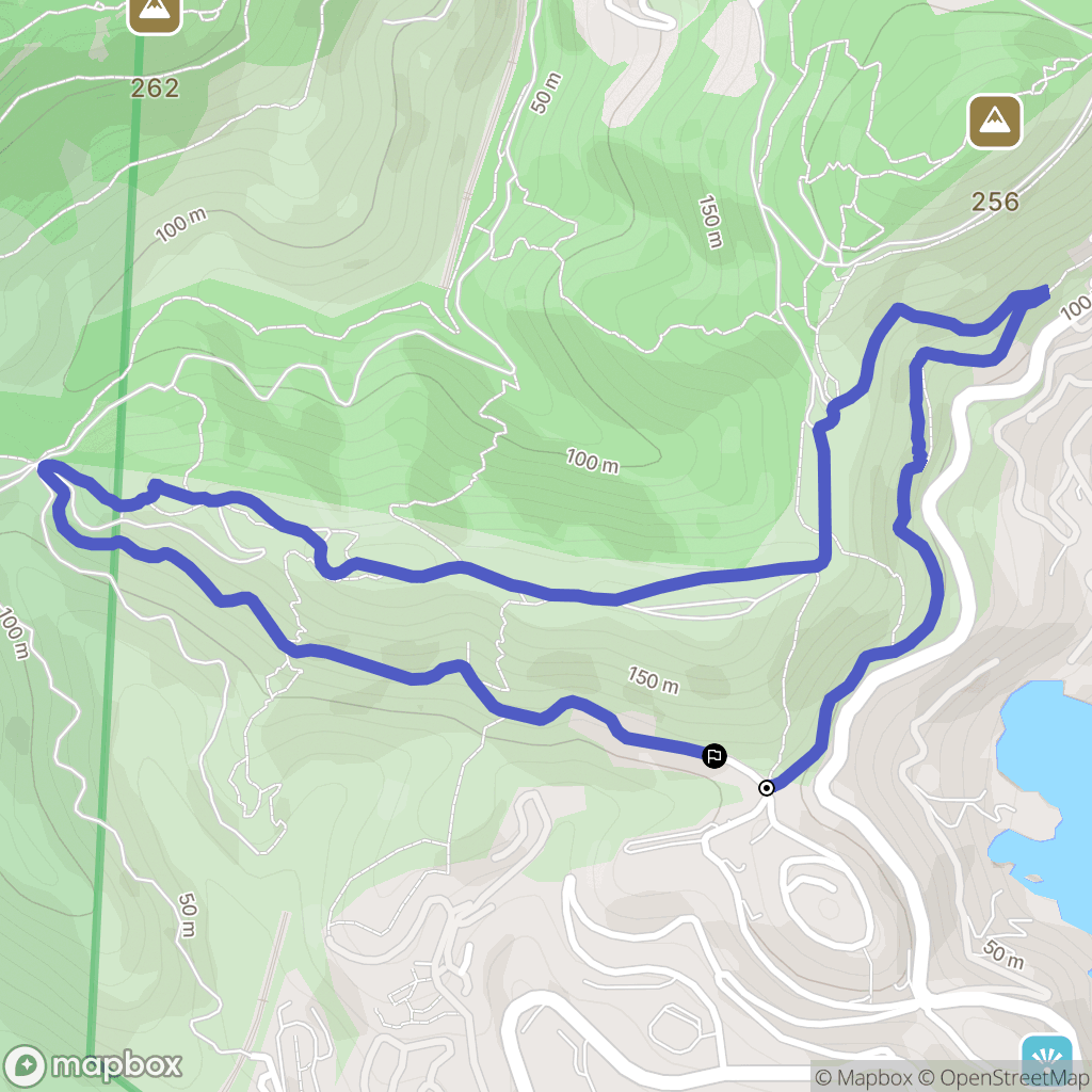 Miramar : carte du parcours de randonnée - France