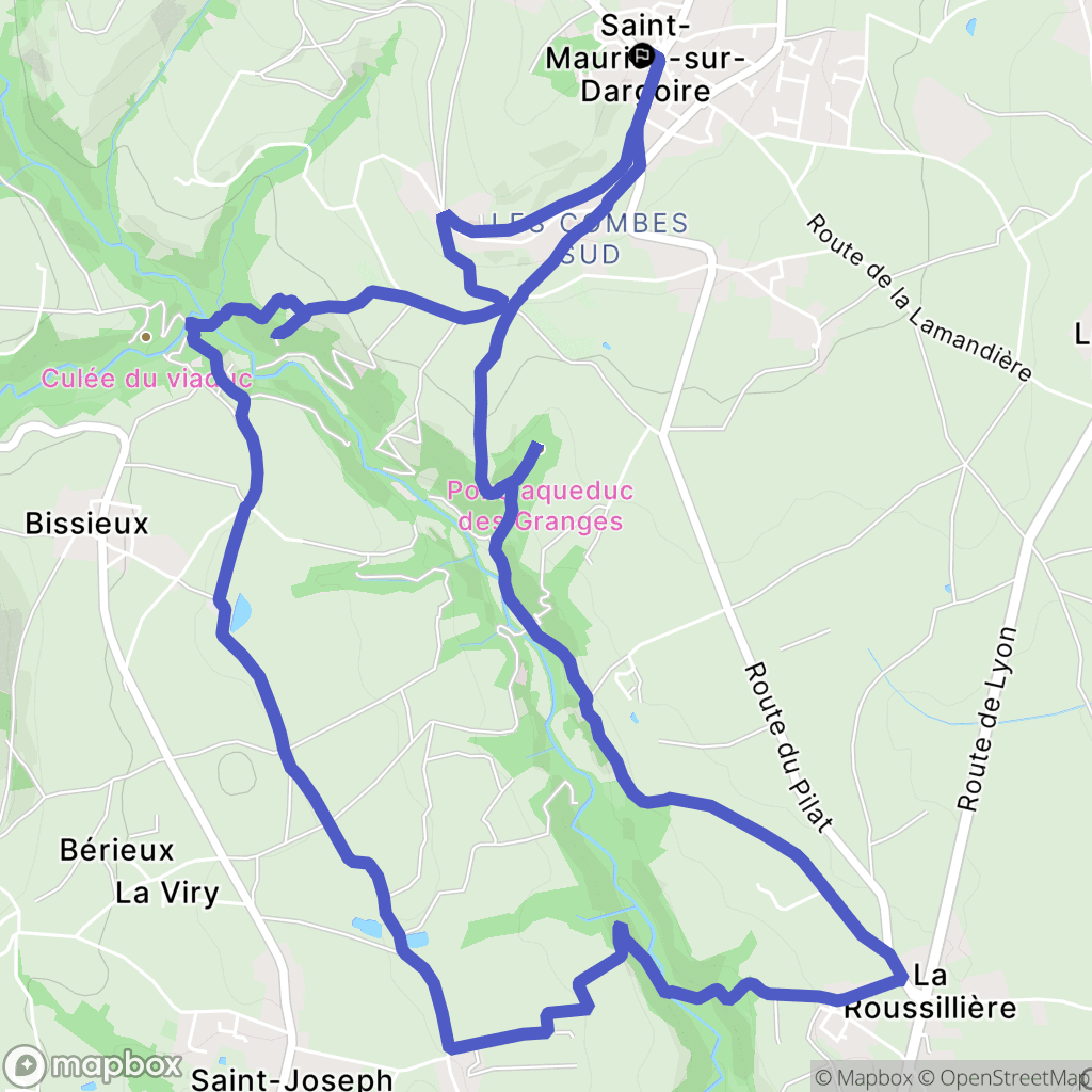 Chabanière : carte du parcours de randonnée - France