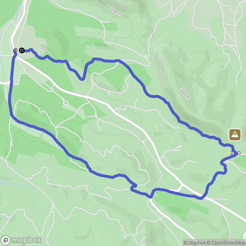 Eygalières : carte du parcours de randonnée - France