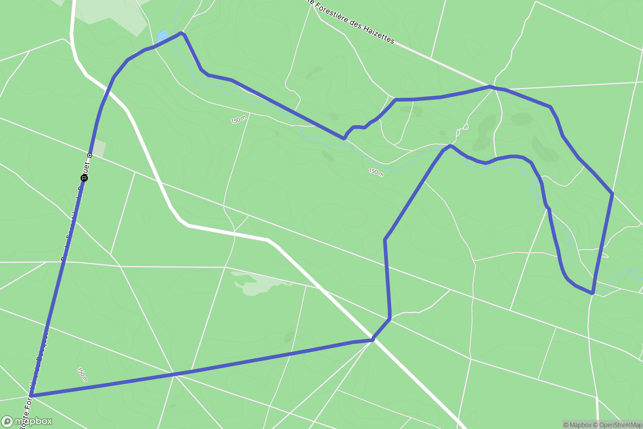 Saint-Léger-en-Yvelines : carte du parcours de randonnée - France
