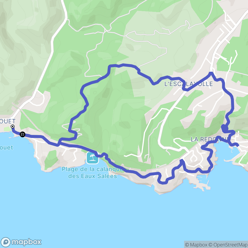 Carry-le-Rouet : carte du parcours de randonnée - France