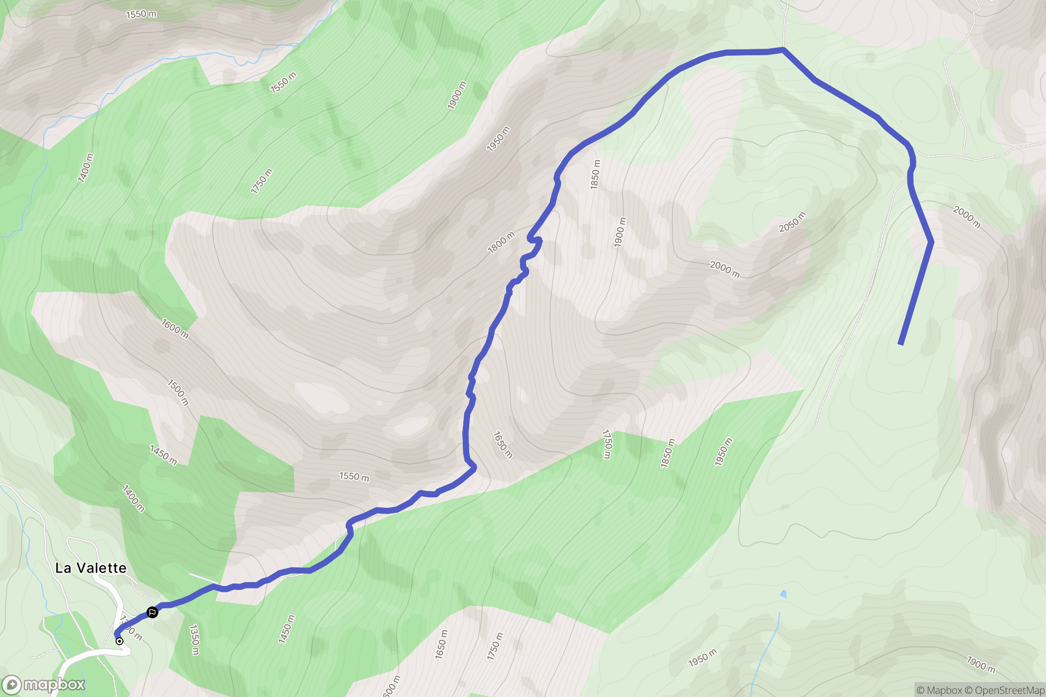 Thorame-Basse : carte du parcours de randonnée - France