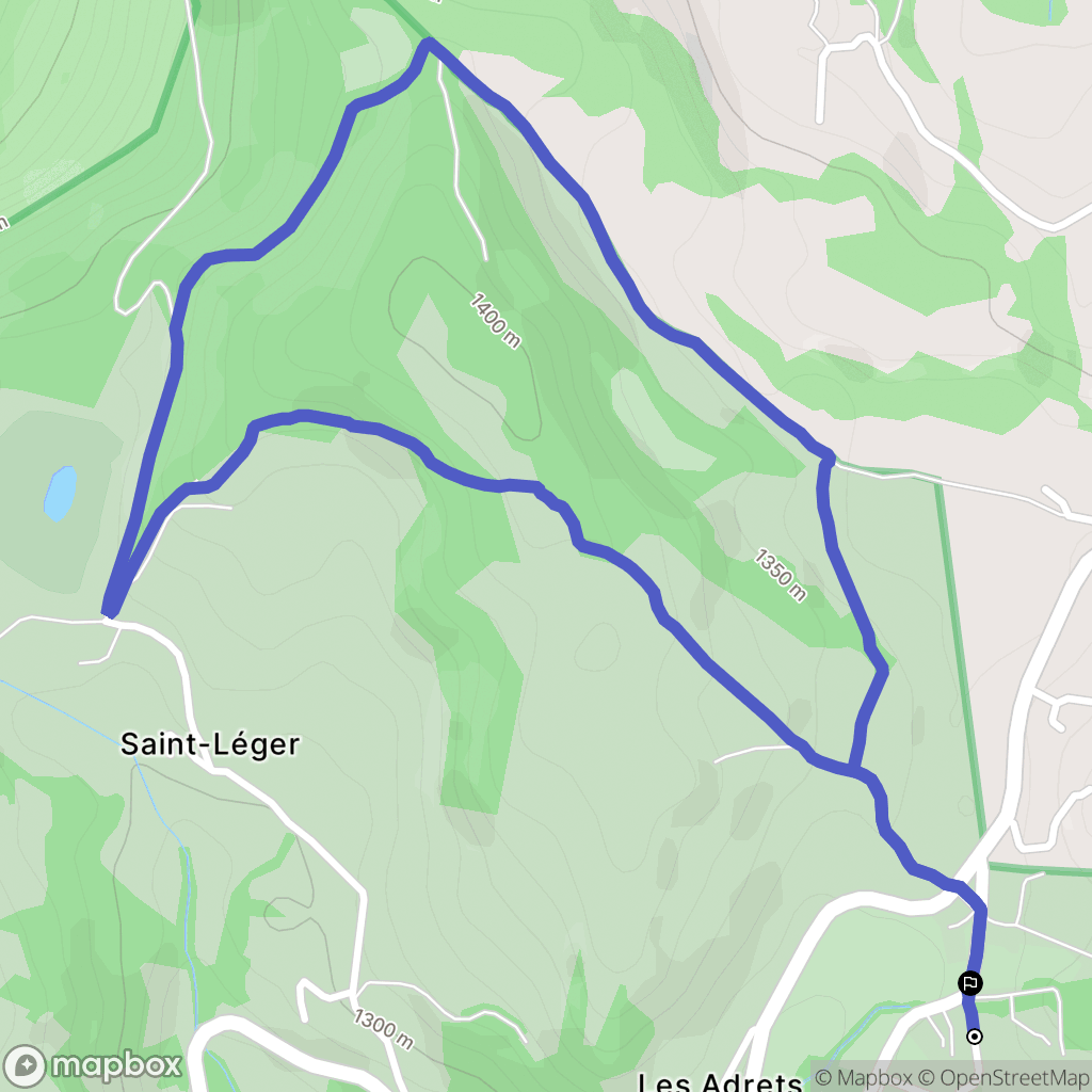 Montclar : carte du parcours de randonnée - France