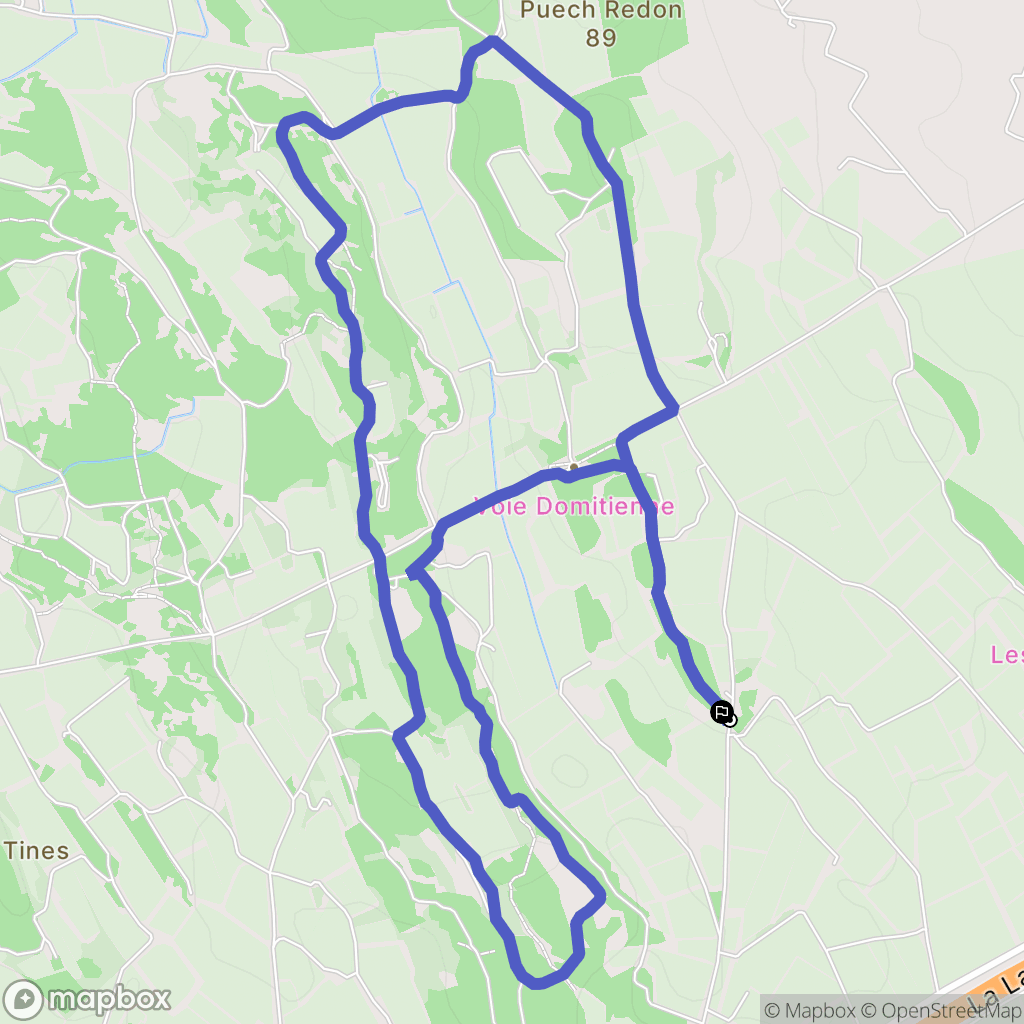 Pinet : carte du parcours de randonnée - France