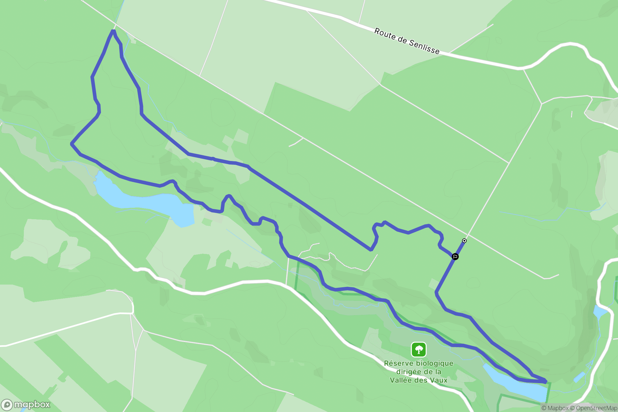 Senlisse : carte du parcours de randonnée - France