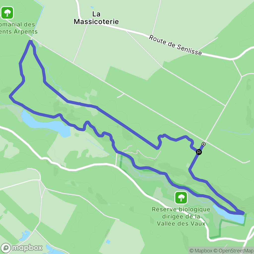 Senlisse : carte du parcours de randonnée - France