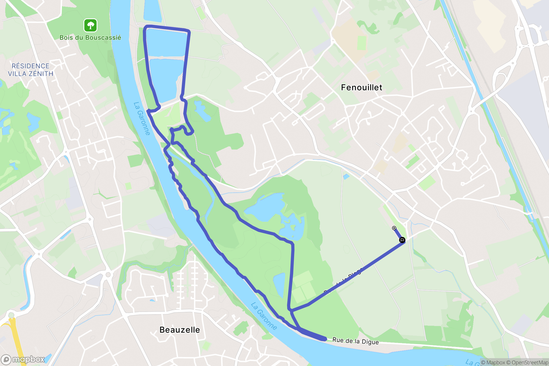 Fenouillet : carte du parcours de randonnée - France