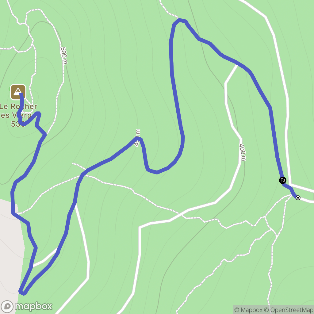 Arboras : carte du parcours de randonnée - France