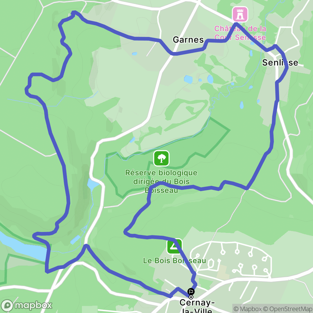 Cernay-la-ville : carte du parcours de randonnée - France